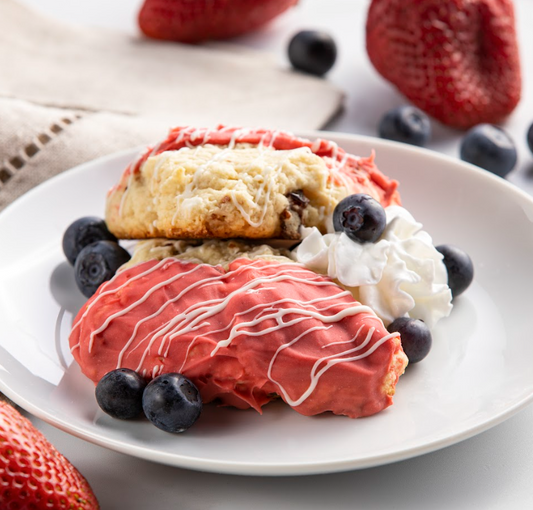 Red, White, & Blue Scone