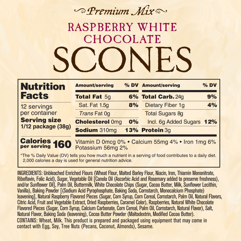 Raspberry White Chocolate Scone Mix